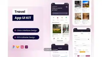 دانلود رابط کاربری اپلیکیشن موبایل سفر Travel Mobile App