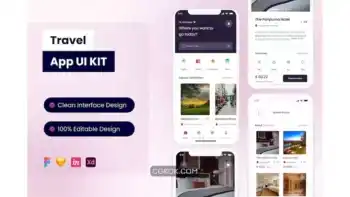 دانلود رابط کاربری اپلیکیشن سفر Travel Mobile App