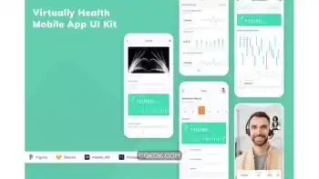 دانلود رابط کاربری اپلیکیشن سلامتی مجازی Virtually Health Mobile App UI Kit