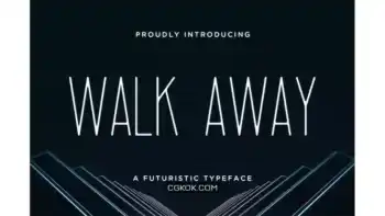 دانلود فونت انگلیسی Walk Away – Futuristic Font