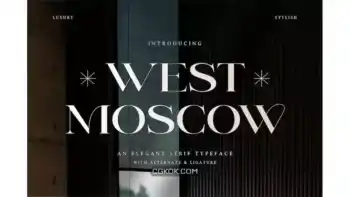 دانلود فونت انگلیسی West Moscow – An Elegant Serif Typeface