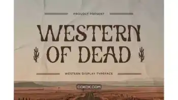 دانلود فونت وسترن Western of Dead – Western Display Typeface