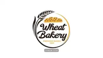 دانلود طرح وکتور لوگو نانوایی Wheat bakery logo. wheat rice agriculture logo