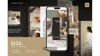 دانلود طرح لایه باز استوری اینستاگرام Iris – Insta Stories