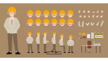 دانلود وکتور مهندس Engineer character creation