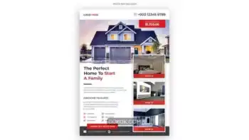 دانلود طرح لایه باز آگهی مشاور املاک Real estate flyer template