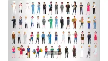 دانلود وکتور کاراکتر مشاغل جهان World business character poses