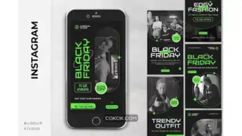 دانلود طرح لایه باز استوری اینستاگرام بلک فرایدی Black Friday Cassual Store Instagram Story