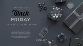 دانلود طرح لایه باز تراکت بلک فرایدی Black friday dark flyer background template