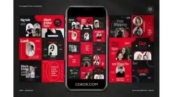 دانلود طرح لایه باز اینستاگرام بلک فرایدی Black Friday Instagram Pack