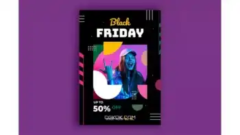 دانلود طرح لایه باز پوستر بلک فرایدی Black Friday Poster