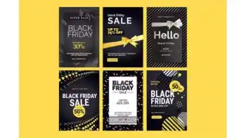 دانلود طرح لایه باز بنر فروش بلک فرایدی Black Friday Sale Banners 3