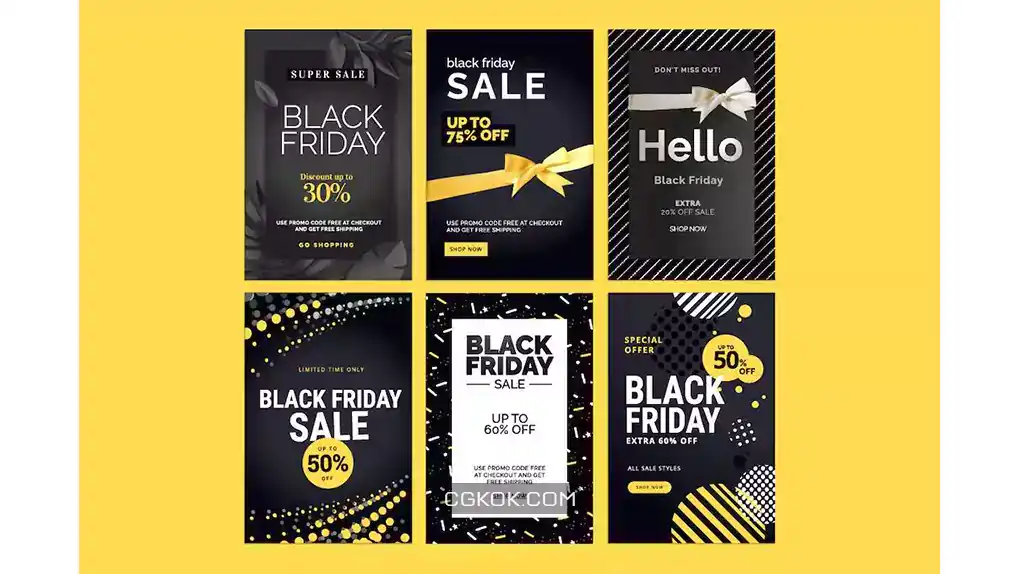 دانلود طرح لایه باز بنر فروش بلک فرایدی Black Friday Sale Banners 3
