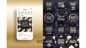 دانلود طرح لایه باز پست اینستاگرام بلک فرایدی Black Friday Sale Instagram Post 2
