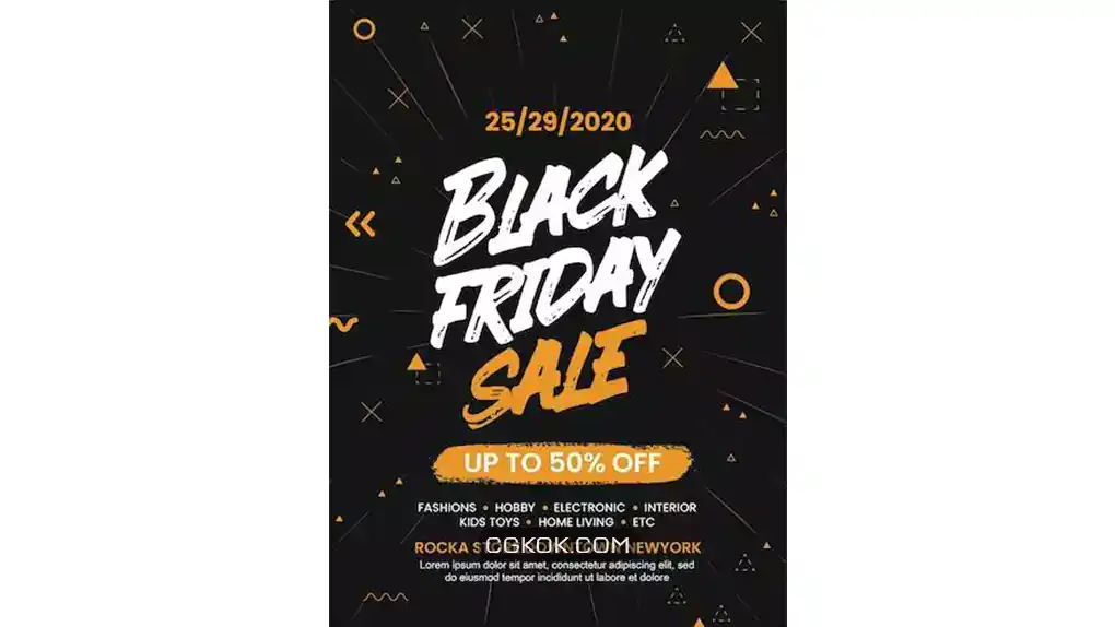 دانلود طرح لایه باز پوستر بلک فرایدی Black friday sale poster