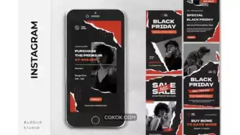 دانلود طرح لایه باز استوری اینستاگرام بلک فرایدی Black Friday Store – Instagram Story