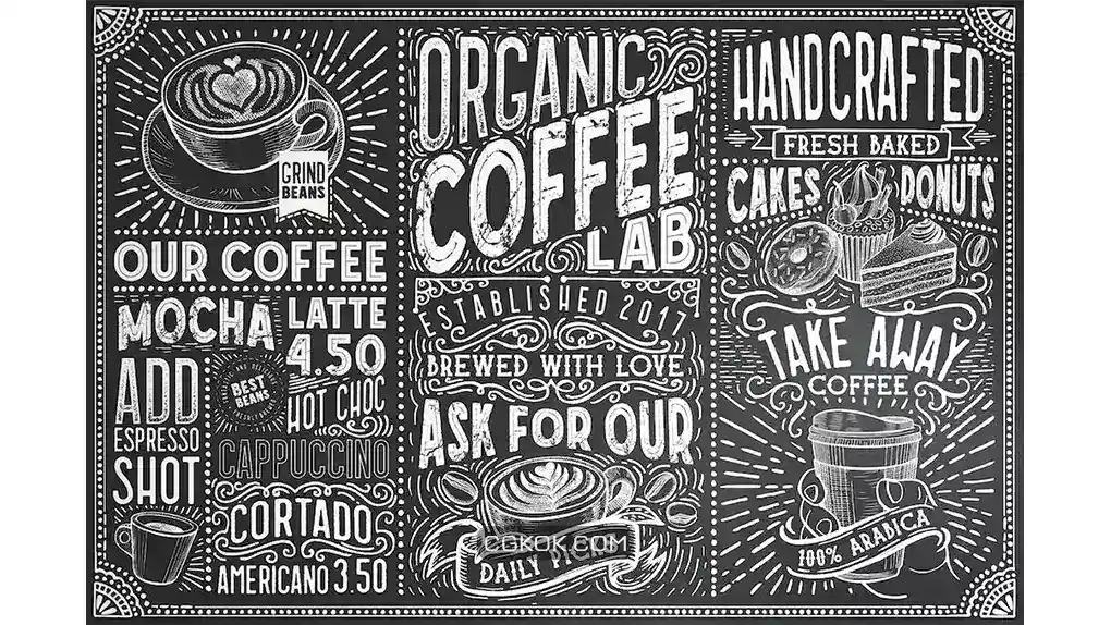 دانلود فونت کافی شاپ Fonts Coffee Lab Collection