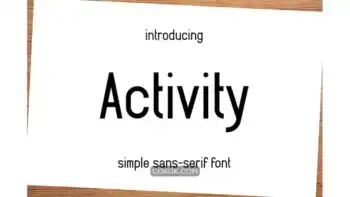 دانلود فونت ساده سنس سریف Activity – Simple sans serif font