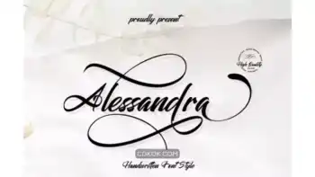 دانلود فونت انگلیسی دست نویس Alessandra Font
