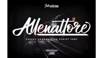 دانلود فونت انگلیسی دست نویس Allenattore Font