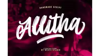دانلود فونت انگلیسی دست نویس Allitha