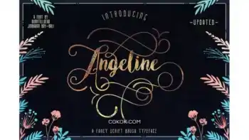دانلود فونت انگلیسی دست نویس Angeline