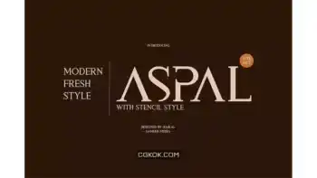 دانلود فونت انگلیسی مدرن Aspal Typeface Font