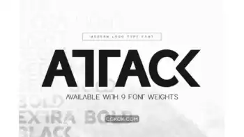 دانلود فونت انگلیسی لوگو Attack – Corporate Logo Font