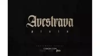 دانلود فونت انگلیسی تاتو Avestrava Plain