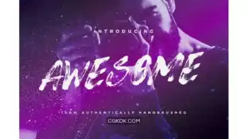 دانلود فونت انگلیسی دست نویس Awesome Typeface