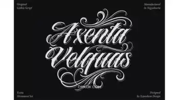 دانلود فونت انگلیسی تاتو Axenta Velquas