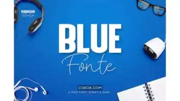 دانلود فونت انگلیسی دست نویس Blue Fonte Font Duo