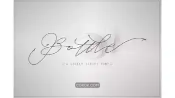 دانلود فونت انگلیسی دست نویس Bottle Font