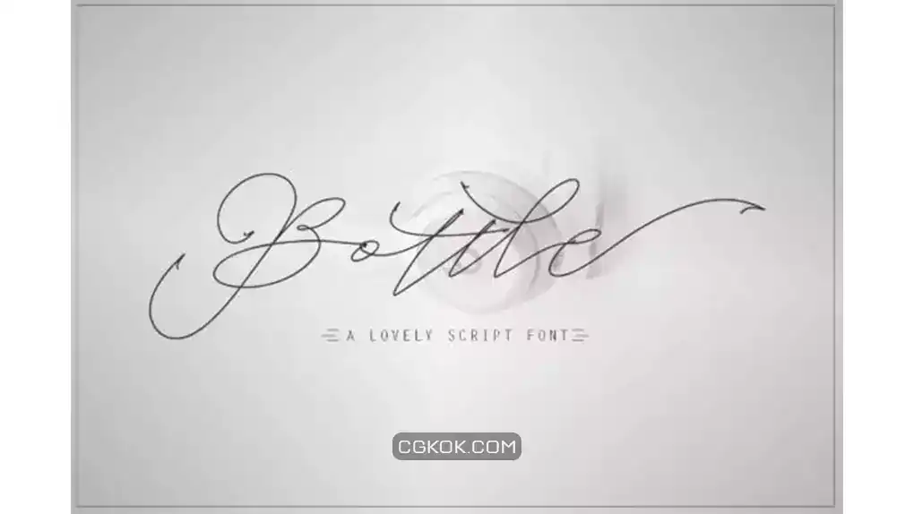 دانلود فونت انگلیسی دست نویس Bottle Font