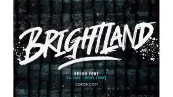 دانلود فونت انگلیسی دست نویس Brightland Brush Font