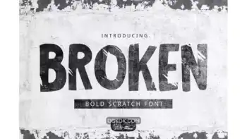 دانلود فونت انگلیسی دست نویس Broken Font