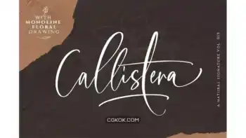 دانلود فونت انگلیسی به سبک امضا Callistera Signature Script