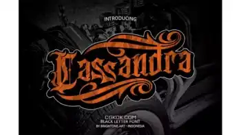 دانلود فونت انگلیسی تاتو Cassandra – Tattoo Blackletter