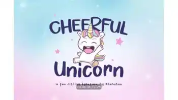 دانلود فونت انگلیسی فانتزی Cheerful Unicorn