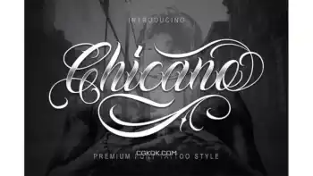 دانلود فونت تاتو Chicano Font | Tattoo Style