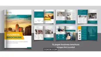 دانلود طرح لایه باز بروشور مینیمال شرکتی Corporate brochure template minimalist design