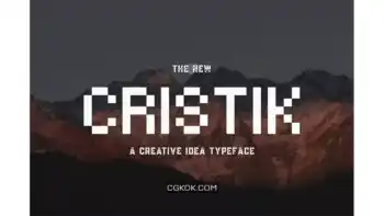 دانلود فونت انگلیسی Cristik | A Creative Type