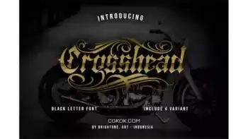 دانلود فونت تاتو Crosshead – Blackletter type font