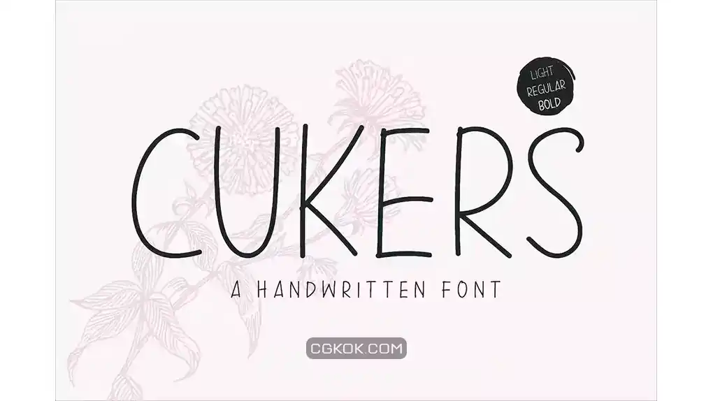 دانلود فونت انگلیسی دست نویس Cukers – A Handwritten Font