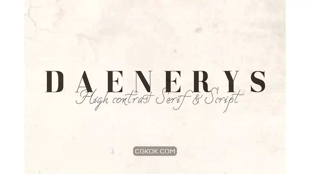 دانلود فونت انگلیسی کلاسیک DAENERYS Serif and Script Font Duo