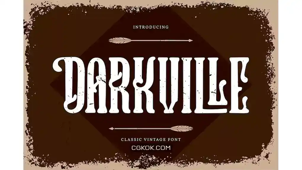 دانلود فونت انگلیسی کلاسیک Darkville | Classic Vintage Font