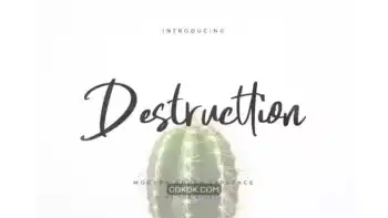 دانلود فونت انگلیسی دست نویس Destructtion Script Font