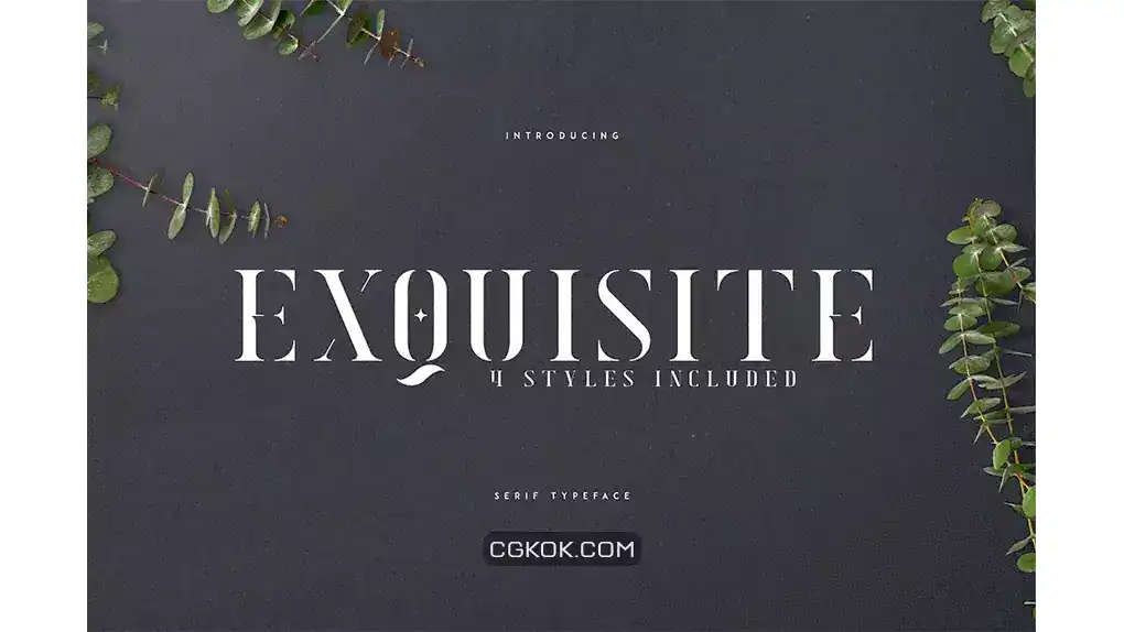 دانلود فونت سریف با 4 استایل Exquisite – Serif Typeface|4 Styles