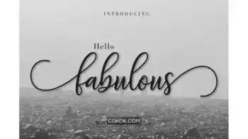 دانلود فونت انگلیسی دست نویس Fabulous Script