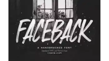 دانلود فونت قلم موی Faceback – SVG Brush Font